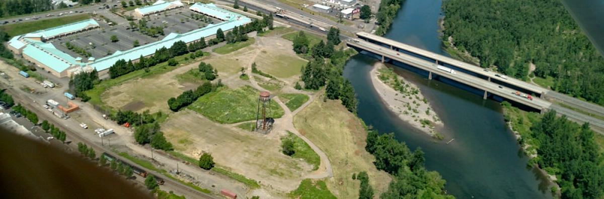 Aerial view of the Confluence Site